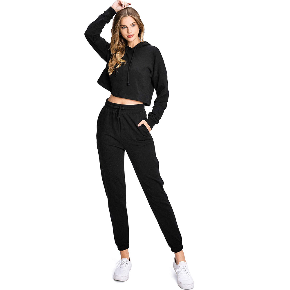 Women's Crop Hoodies Sets